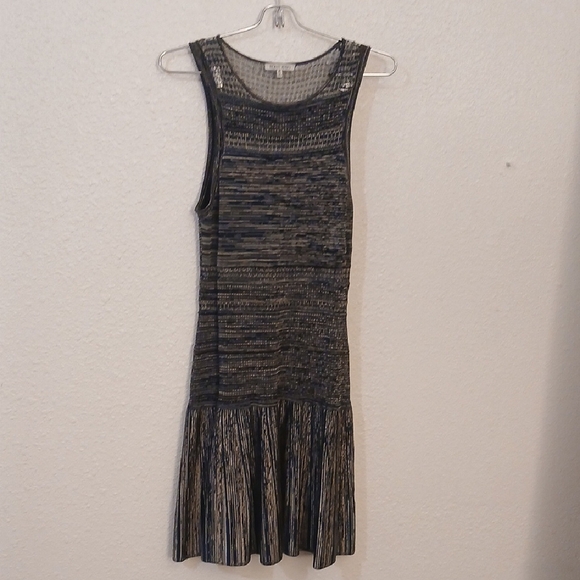 "Make Offer" Ronny Kobo Collection Gray Ruffled Bodycon Mini Dress - Picture 1 of 3